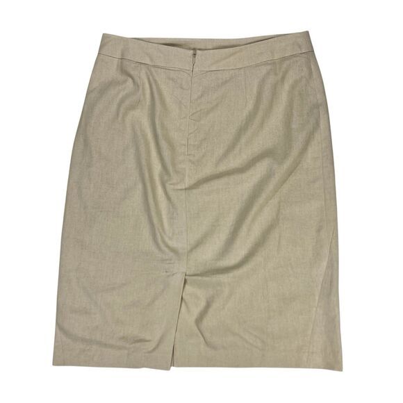 Chadwicks Of Boston Linen Pencil Skirt Women Sz 8 Beige Summer Breathable Career - Picture 5 of 14